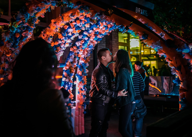 event, women, candids, adult, night club, canada, gazebo, building, togetherness, club, person, paper, couple - relationship, kiss, night, positive emotion