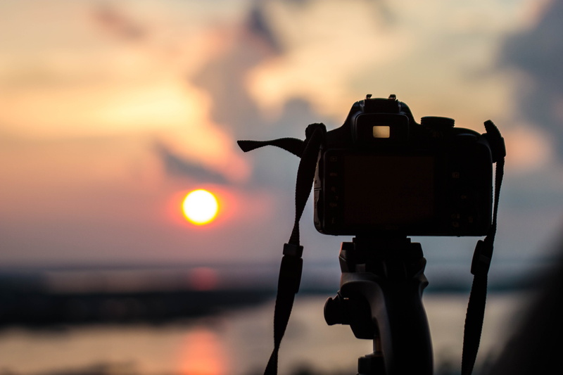 dslr, modern, no people, sunrise, digital camera, golden, silhouette, water, technology, camera, sunset, selective, equipment, hour, focus on foreground