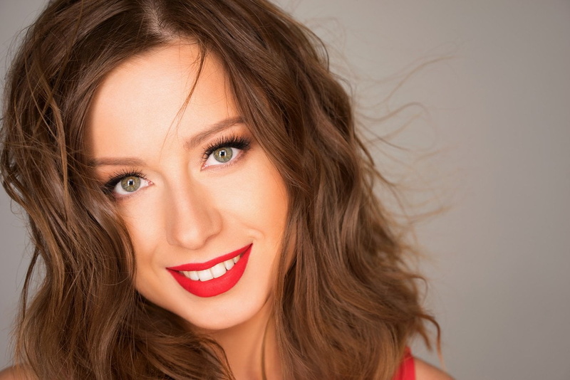 Yulia Savicheva, Russian women, 720P, lipstick, women, Russian, blue eyes, singer, face, smiling