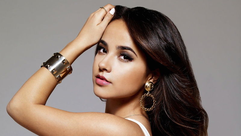 Earrings, American, Singers, Black Hair, Brown Eyes, Becky G, Face, 1080P