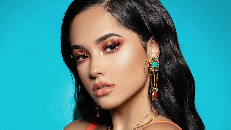 Becky G, look, girl, earrings, makeup, 1080P