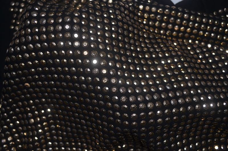 shiny, ornament, full frame, accessories, metal, pattern, sequin, repetition, indoors, focus on foreground, 4K, technology, lighting equipment, abundance