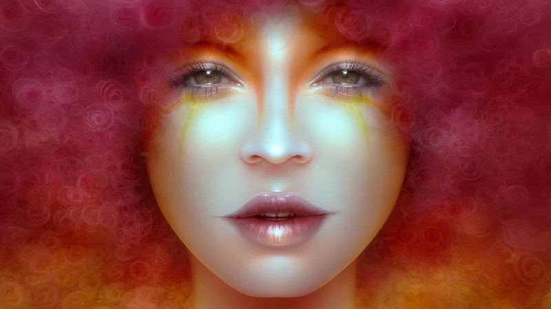 makeup, model, face, 720P, colorful, artwork, women