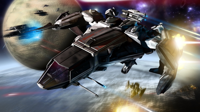 flying, sci, lens flare, digital composite, sunlight, transportation, air vehicle, fi, 8192x4608 px, shooter, cloud - sky, Simulator, mode of transportation