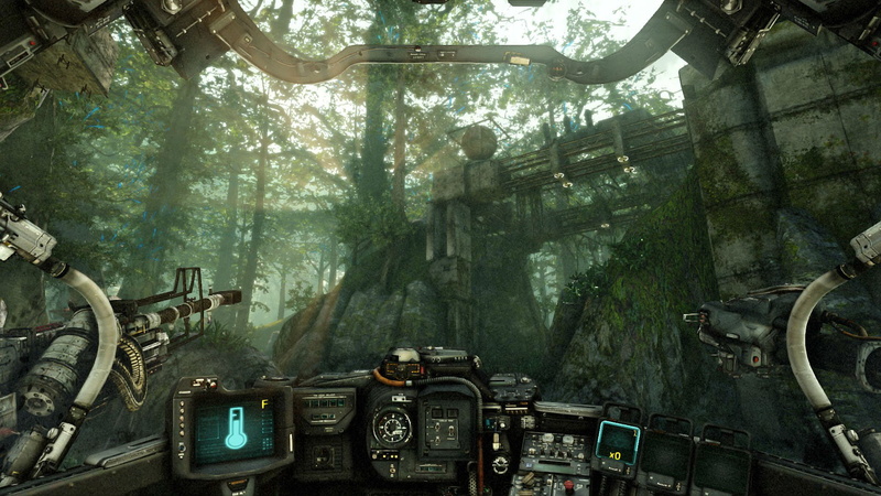 sci, tree, control, fi, online, Futuristic, outdoors, mecha, mode of transportation, forest, shooter, growth, green color, Hawken, nature, mech, land, obsolete