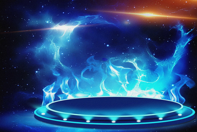 acrylic paint, fire, widescreen, flash, gas burner, abstraction, 4K, background, fiction, canvas, figure, blue flame