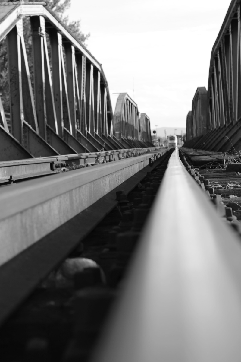 direction, railroad track, transportation, tracks, diminishing perspective, connection, track, selective focus, long, no people, train, bridge, railway