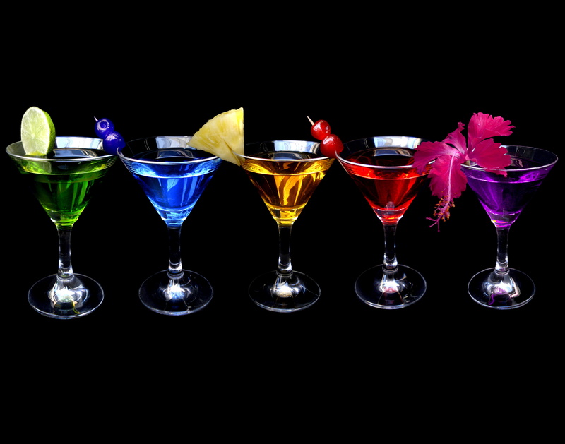 copy space, liquid, yellow, scotch Whisky, blue, no people, studio shot, black Color, 4K, backgrounds, drinking Glass, red, side by side, vodka, black background