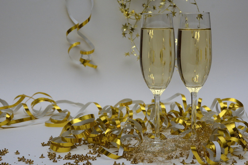 new years eve, alcohol, food and drink, studio shot, alcoholic, freshness, 4K, food, wineglass, close-up, champagne flute, champagne, holiday, festival
