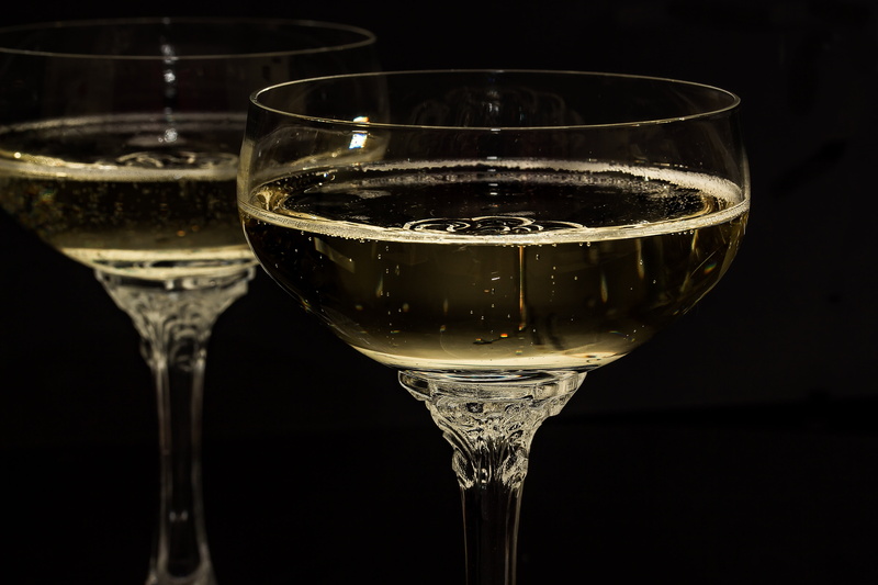 glasses, close, temptation, wine, food, sparkling, glass - material, cute, black background, no people, drinking glass, champagne flute, wineglass, studio shot