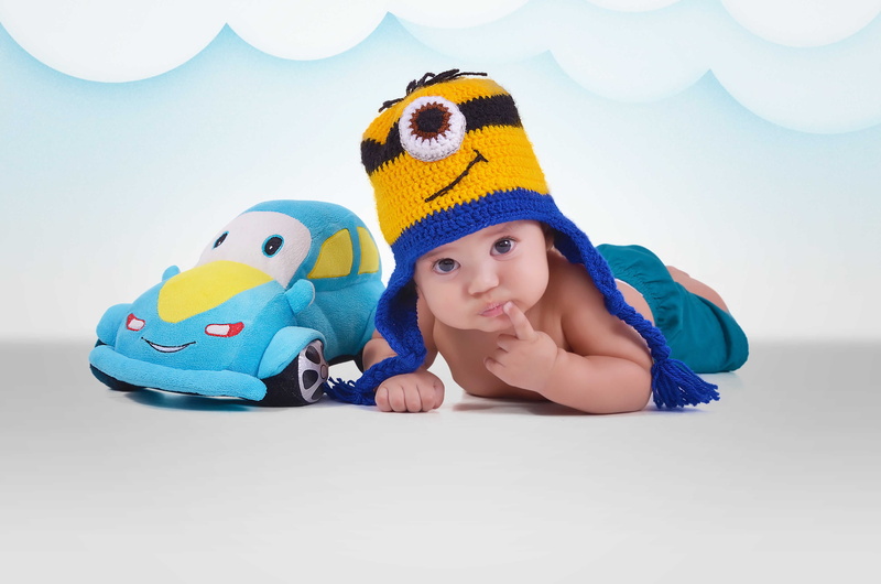 boys, playing, childhood, beside, innocence, son, cute, portrait, real people, people, plush, car, representation, one person, lying down, small, blue