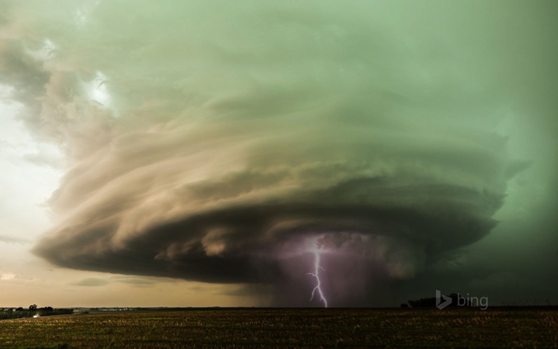 sign, extreme weather, streak, beauty in nature, forked lightning, communication, storm cloud, tornado, field, power in nature, theme, bing, outdoors, lightning
