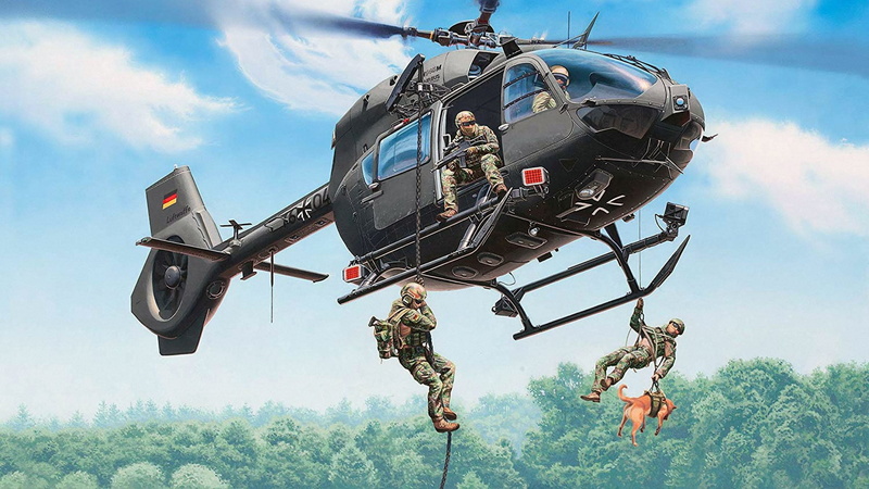 Multi-purpose helicopter, Special forces command of the Navys (KSM), Airbus Helicopters, H145M LUH " KSK", 1080P