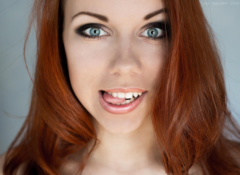 Sweet, crusade, women, pink, lipgloss, spoiled, black, photographer, face, eyes, model, ivan, redhead, mascara, s, 1080P, babydov, Babydov Ivan, tongue