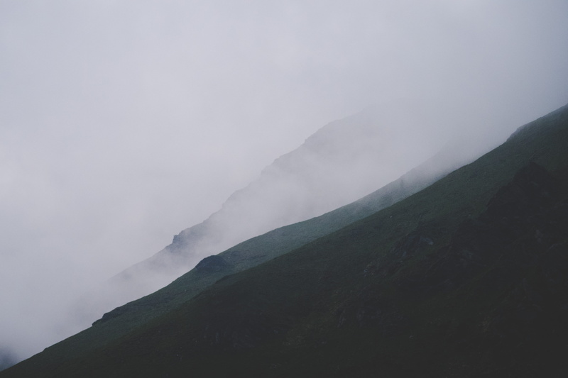 scenery, mountain, fog, nature, top, clean, clouds, day, black, cloud - sky, mountain gradient, land, tranquil scene, non-urban scene, no people