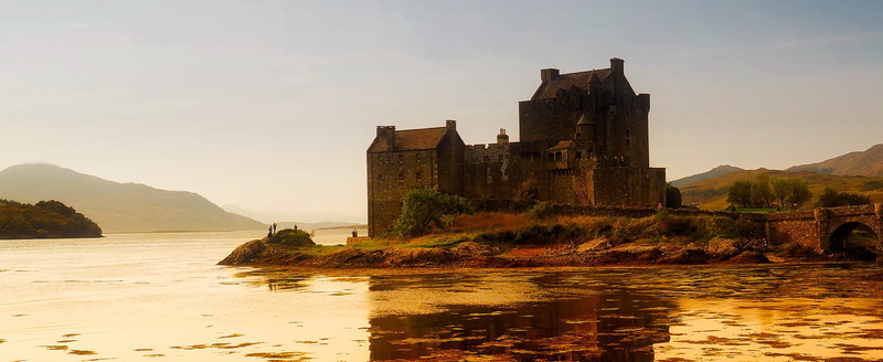 concrete, castle, travel, nature, rural, fortress, land, architecture, hdr, landmark, the past, sea, sky, old, country, landscape, countryside, tourism