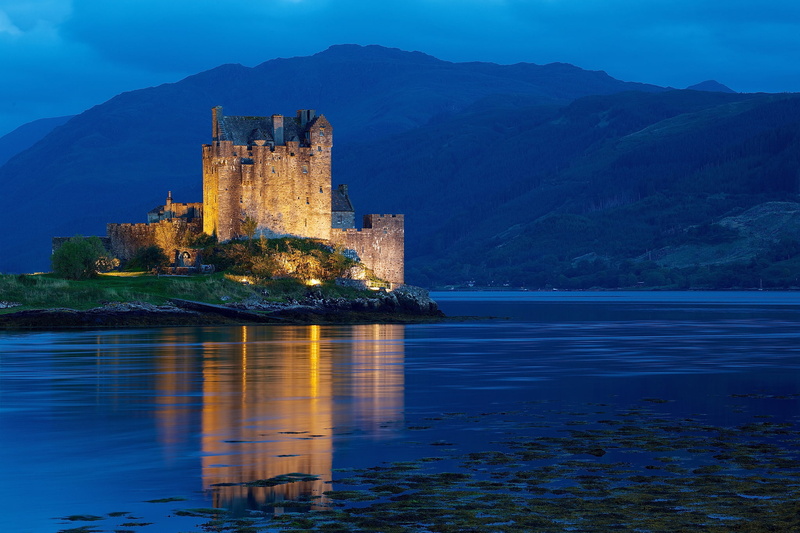 abbey, UK, summer, 1080P, beauty in nature, tower, sea, famous Place, wall - Building Feature, building Exterior, old, sky, Scotland, light, lake, concrete