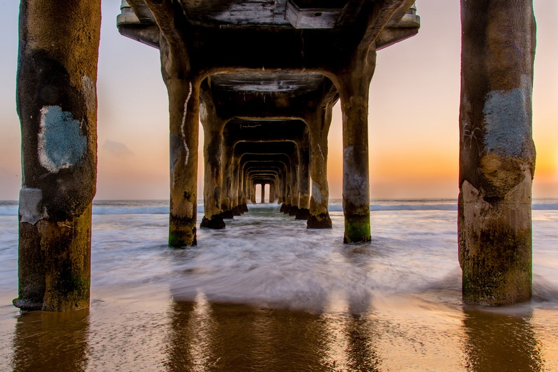 CA, pierce, Beach, Pier, 1080P, Manhattan
