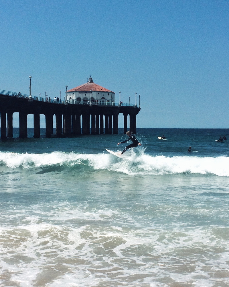 united states, outdoors, power in nature, horizon over water, beach, architecture, manhattan beach pier, nature, beauty in nature, water, waterfront, manhattan beach