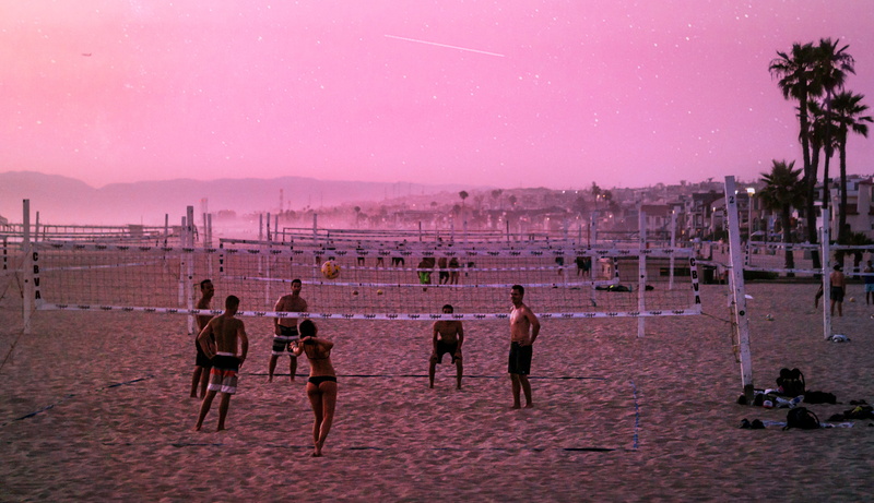 leisure activity, winter, architecture, hermosa beach, large group of people, scenics - nature, water, 4K, sea, beach, outdoors, united states, sand, sport