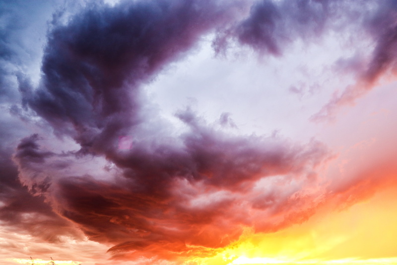 nature, blue, yellow, scenics - nature, abstract, moody sky, cotton, bright, sunset, meteorology, climate, dramatic sky, no people, vibrant color, grey