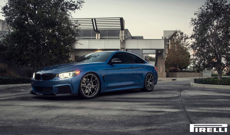 BMW, land vehicle, 435i, built structure, road, Pirelli, city, motor vehicle, car, tree, wealth, building exterior, 1080P, Front, Estoril, Blue, V-FF