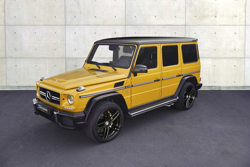 g63, amg, 2016, g-power, yellow, mercedes, 2K, 4x4, cars