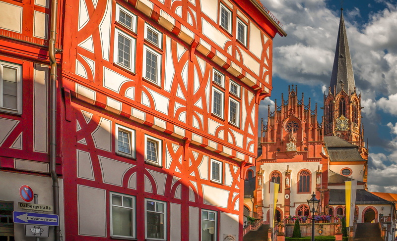 Bavaria, the building, Bayern, Germany, Church, Aschaffenburg, 2K, Collegiate Church of St Peter and Alexander, Collegiate Church of saints Peter and Alexander