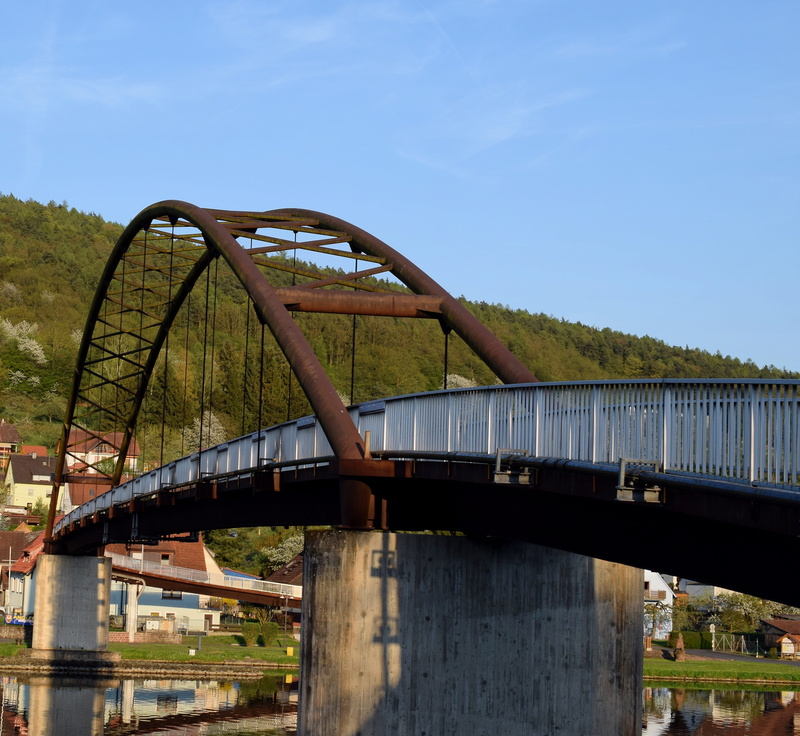 abendstimmung, bridge railing, bridge, sunlight, plant, bridge - man made structure, transportation, swiss francs, aschaffenburg, arch, 4K, low angle view