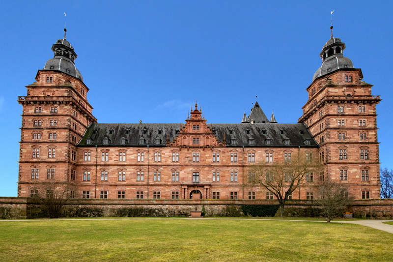 outdoors, bavaria, grass, politics, history, government, city, aschaffenburg, travel destinations, travel, old, castle, germany, lower franconia, architecture