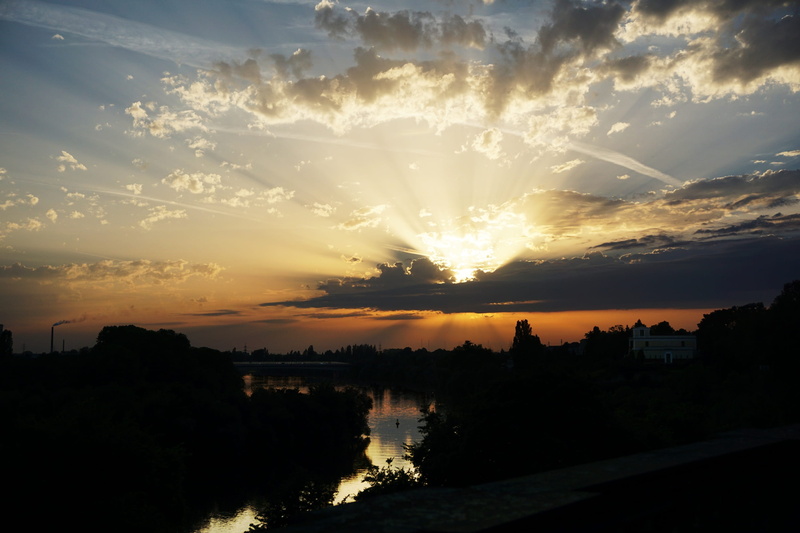 environment, nature, atmospheric, tree, evening sky, sunset, cloud - sky, water, no people, river, main, twilight, heaven mood, beauty in nature, orange color