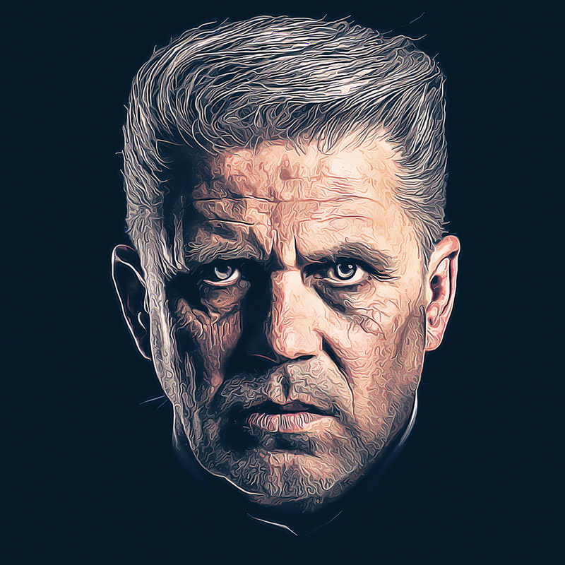 4K, person, determination, man, ernst, digital manipulation, look, headshot, studio shot, one person, handsome, caucasian, painting, serious, close-up