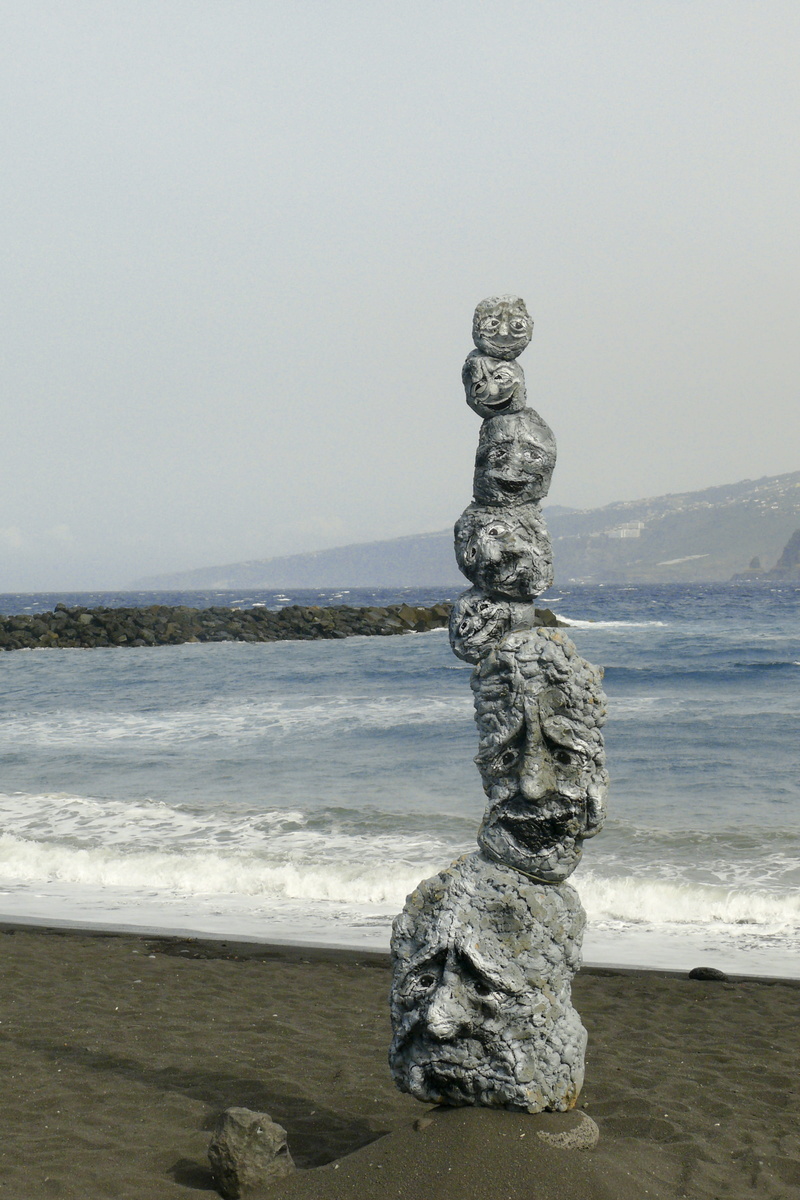 stony, rock, copy space, sculpture, stone sculpture, grim, horizon over water, horizon, stack rock, head, wave, obelisk, Faces, ernst, cheerful, art, face