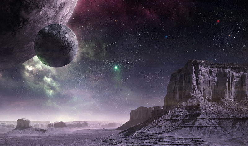 science, star field, rock, rock formation, space and astronomy, planet, landscape, planet - space, moon, space exploration, outdoors, galaxy, beauty in nature