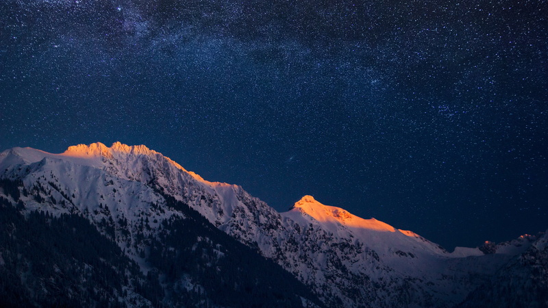 cold temperature, no people, 2K, mountain range, formation, mountain, sky, tranquility, idyllic, mountain peak, nature, astronomy, non-urban scene, snow