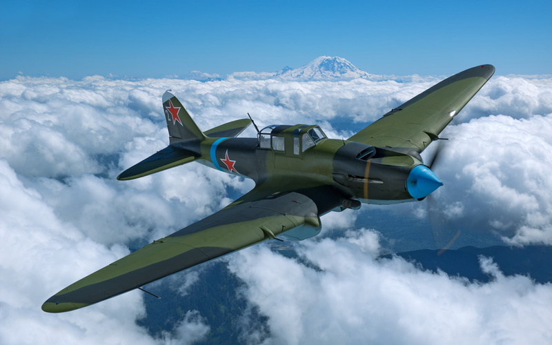 Il-2M3, Il-2, The plane, Attack, The Second World War, Clouds, 1080P, THE RED ARMY AIR FORCE