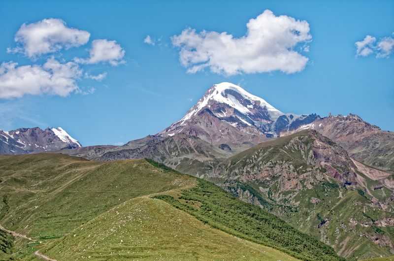 beauty in nature, mountain range, physical geography, cloud - sky, georgia, 8K, snowcapped mountain, caucasus, scenics - nature, environment, snow, idyllic