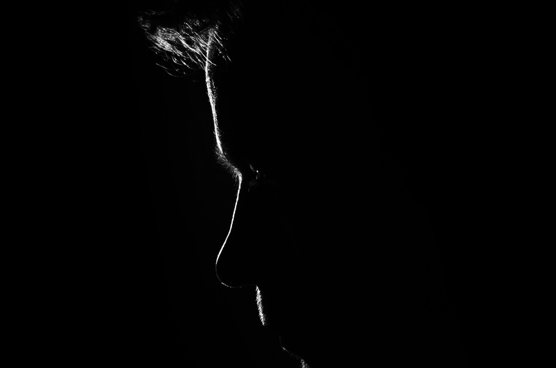 headshot, man, help, alone, dark, status, human body part, side view, copy space, mood, face, shadows, body part, real people, close-up, studio shot, profile View