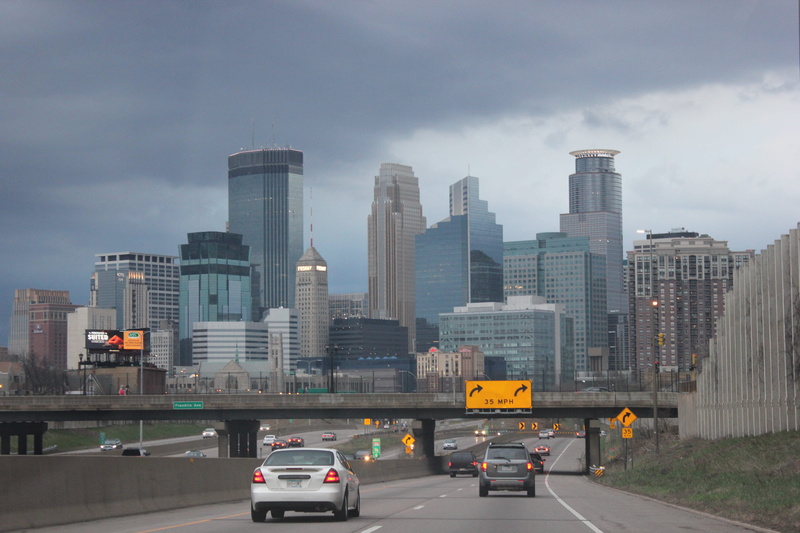 united states, sky, road, building exterior, motor vehicle, skyscraper, tall - high, city, mode of transportation, modern, 5K, minneapolis, financial district