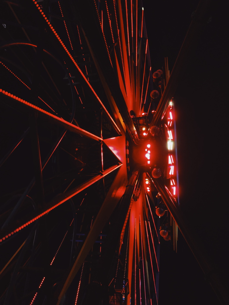 dark, anaheim, lighting, motion, built structure, steel, illuminated, lights, festival, light, united states, crowd, 4K, no people, long exposure, outdoors