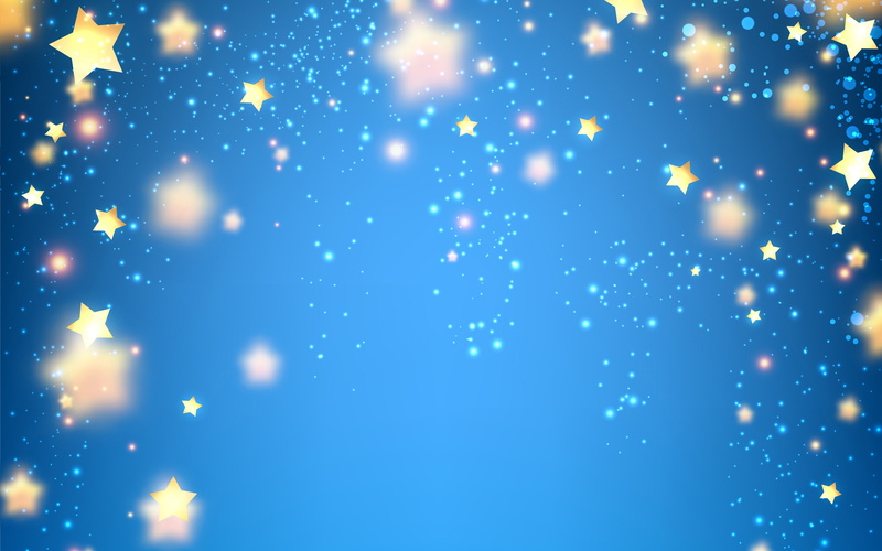 4K, background, Luminous, star, 4K, Stars, blue, yellow, Blue background