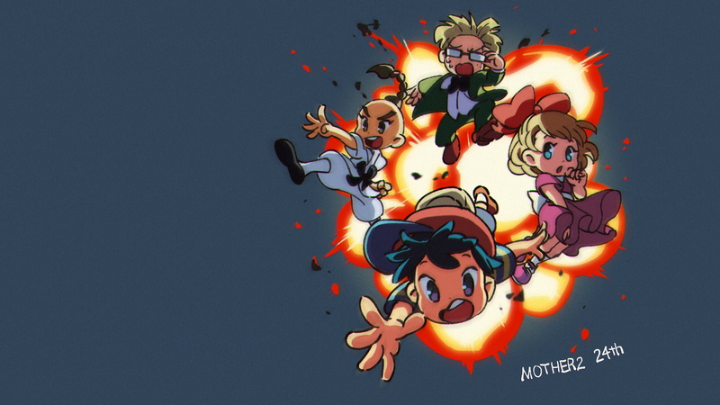 Jeff (EarthBound), Paula (EarthBound), Ness (EarthBound), EarthBound, Poo (EarthBound), 1080P, Video Game