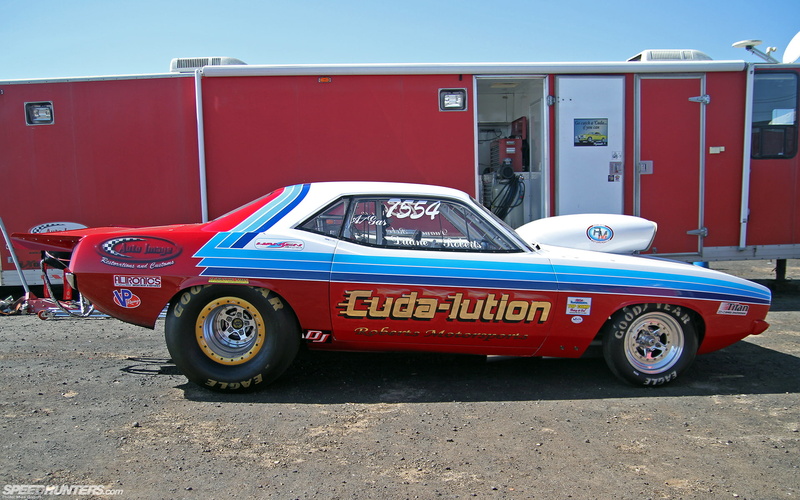 red, plymouth, cars, race, blue, 1080P, door, coupe, car, hd, barracuda, classic