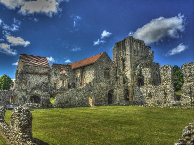 abandon building, old, ruined, castle acre, grass, priory ruins, famous Place, building exterior, europe, priory, no people, building, stone Material, uk