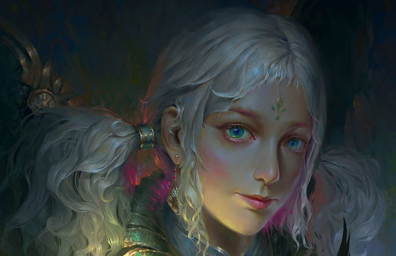 gjschoolart, young adult, young women, front view, white, frumusete, fantasy, digital composite, face, close-up, Princess, women, luminos, girl, one person