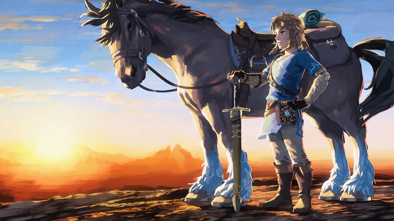 Horse, Link, 4K, Zelda, The Legend of Zelda: Breath of the Wild