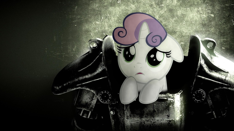 armor, pony, ponies, friendship, fallout, belle, sweetie, 1080P, magic