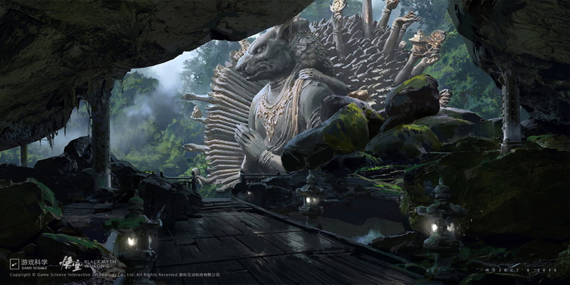 concept art, digital art, 1080P, Black Myth: Wukong, sculpture, video game art