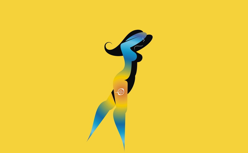 yellow, digital composite, background, creativity, side view, indoors, love, bfvrp, drawings, peace, adult, artworks, human body part, paintings, fashion