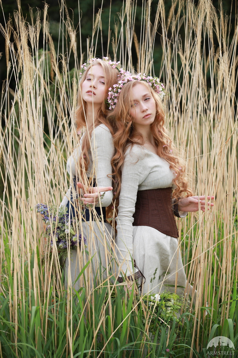 outdoors, togetherness, hair, women, flowers, sister, long skirt, hairstyle, child, nature, childhood, grass, family, girls, portrait display, portrait